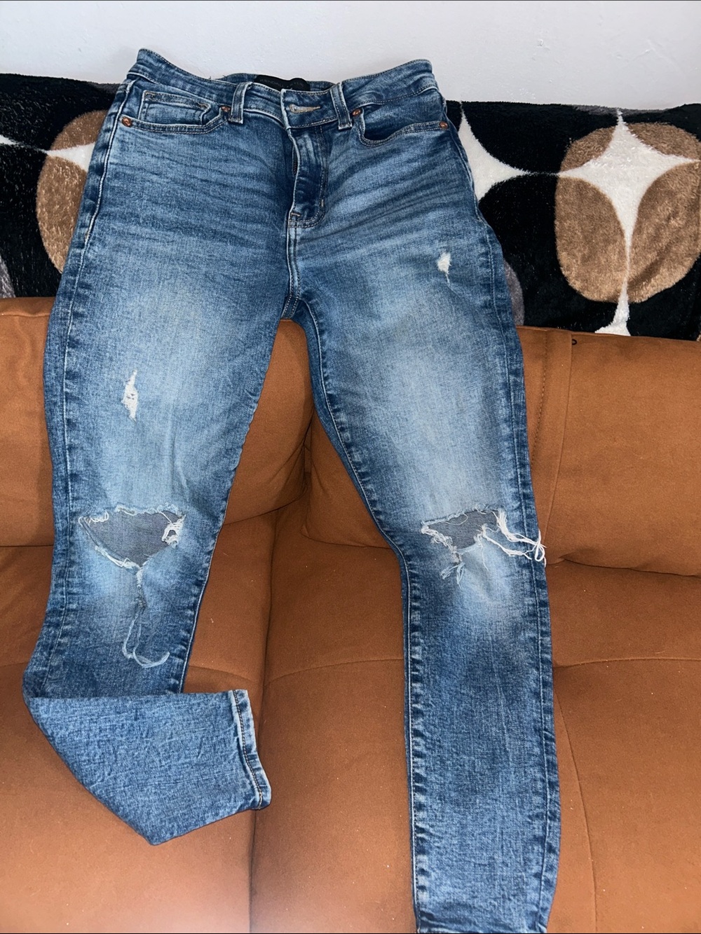 Kendall & Kylie Distressed Light Blue Skinny Jeans